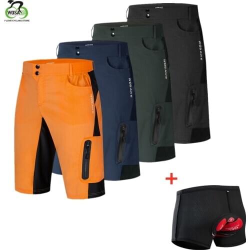Mens Cycling Shorts Loose Fit Bike Shorts Outdoor Sports Bicycle Short Pants MTB Mountain Bike Underwear Water Resistant S-2XL
