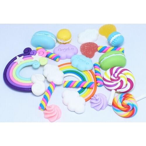 20Pcs Plastic Variety Rainbow Children Manual Working Scrapbook DIY Mobile Phone Case/Stationery Box/Childrens Hair Accessories