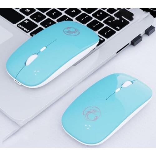 2021 New Rechargeable Dual-Mode Computer Mouse Bluetooth 5.1 800/1200/1600 DPI Wireless Gaming Mouse Mute Desktop Mini Mouse