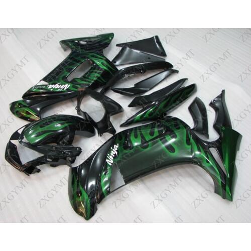 Motorcycle Fairing EX 650 2006 - 2008 Green Flame Body Kits NINJA 650R 2008 Fairings for Kawasaki ER-6F 2006