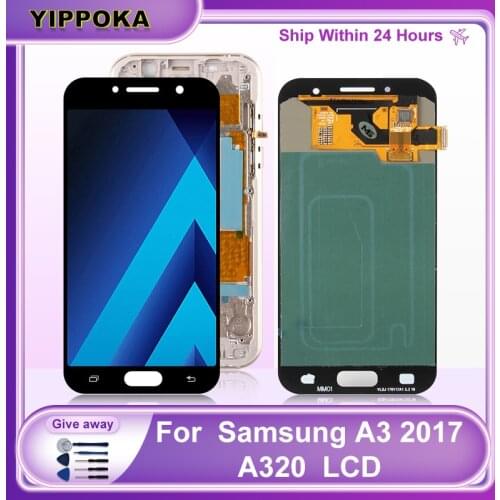 Original For Samsung Galaxy A3 2017 LCD Touch Screen Digitizer Display Replacement Parts For A320 Display A320F/DS A320F LCD