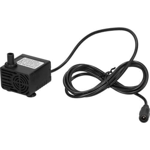 DC 6-12V 5W Submersible Water Pump Brushless Low Noise Circulation Water Pump 500L/H Large Flow 1.2m Left Can Connect Solar