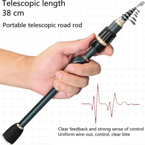 Portable telescopic carbon fiber 1.8M 2.1M vibrating-out hard-adjustable sub-rod lightweight outdoor fishing tool fishing gear