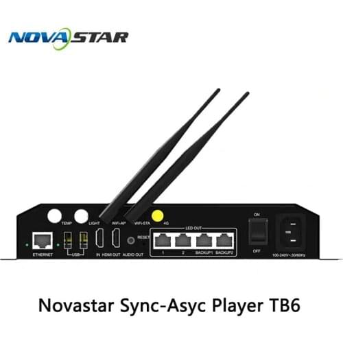 LED Display Controller Provider Novastar Taurus Series Multimedia Player TB6 WiFi Mode and Switching Synchronous / Asynchronous