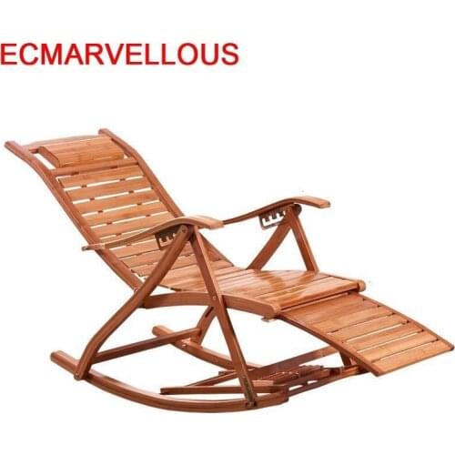Cama Plegable Dormir Rocking Chair Bamboo Folding Bed Sillon Reclinable Fauteuil Salon Sillones Moderno Para Sala Chaise Lounge