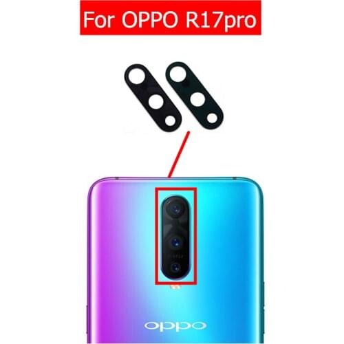 2pcs for OPPO R17 pro Camera Glass Lens Back Rear Camera Lens with 3M Glue for OPPO R17 pro Replacement Repair Parts