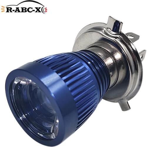 RUIANDSION 1X S2 H4 9003 HB2 HS1 P43T Motorbike Scooter Moped LED Bulb For Honda Suzuki Yamaha BENELLI 9-30V 12V 24V White 6000K