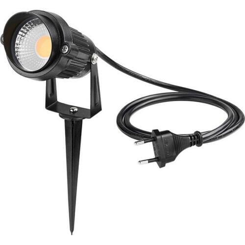 10pcs/lot 5W COB LED Lawn Lamp Garden Outdoor Lighting Path Spot Bulb with Plug Waterproof