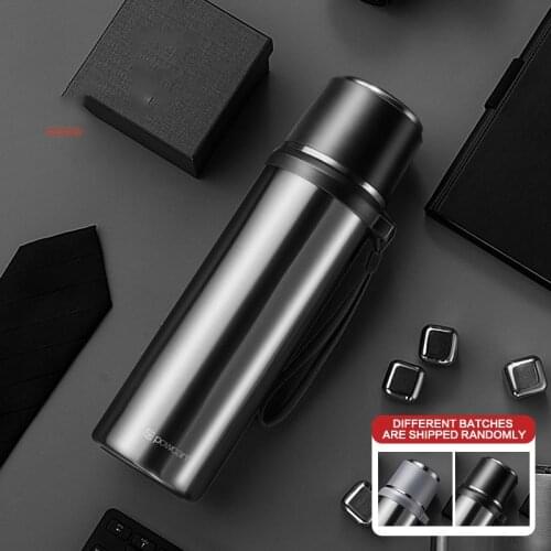 Hot High Quality Outdoor Stainless Steel Termos Large Capacity Thermo Coffee Mug Cup Water Bottle Thermos 6color 500/800/1000ML
