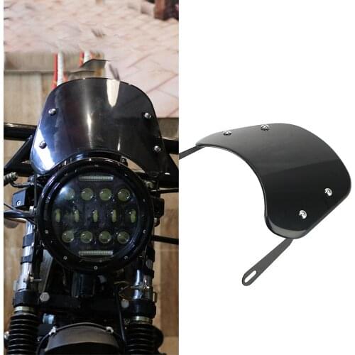 Universal 5-7 inch Windscreen for Honda Kawasaki Suzuki Motorcycle Headlight Windshield Wind Deflector