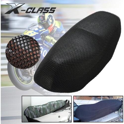 Motorcycle Seat Cover Protector Heat-shied Breathable Cushion Scooter Net Black Camo for Vespa GTS Kawasaki Yamaha Honda Forza
