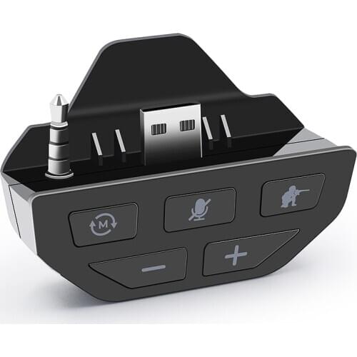 Sound Enhancer Stereo Headset Adapter, Audio Mic Headphone Converter for Xbox One Controller Gamepad Accessories