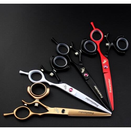 Japan 440C Flying shear paint 6.0 inch flying scissors flat shears tooth shears 720 degrees rotating handle