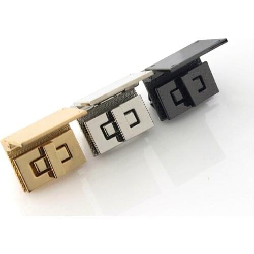 1pcs Metal Bag Turn Lock Twist Lock Clasp Rectangle for Leather Craft Women Bag Handbag Shoulder Bag Purse DIY Hardware