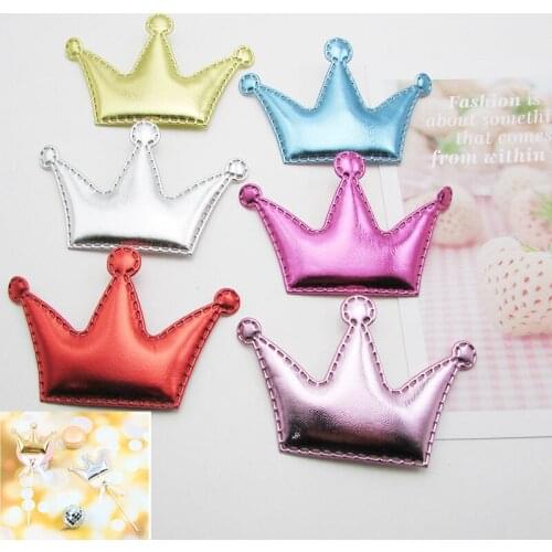 10pcs Big Crown Ball Padded Appliques For clothes DIY Baby hair Clip headwear Decor Ornament Accessories
