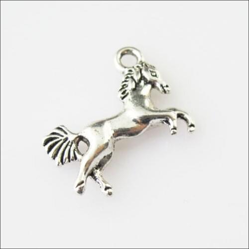 16 New Running Animal Horse Tibetan Silver Tone Charms Pendants 16x20mm