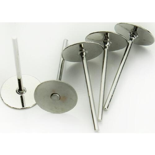 200pcs/lot DIY Jewelry Making Earrings Ear Stud Pin Earring Back 10mm*6mm Blank Bronze/Silver/Gold/Rose Gold Color Ear Post