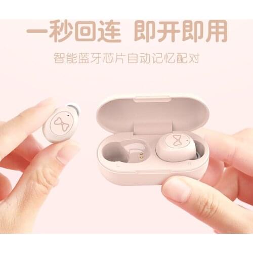 2021 Disney Strawberry Bear Wireless Bluetooth Headset Girl Cute Cartoon Bluetooth Wireless Headset Ios Android Universal