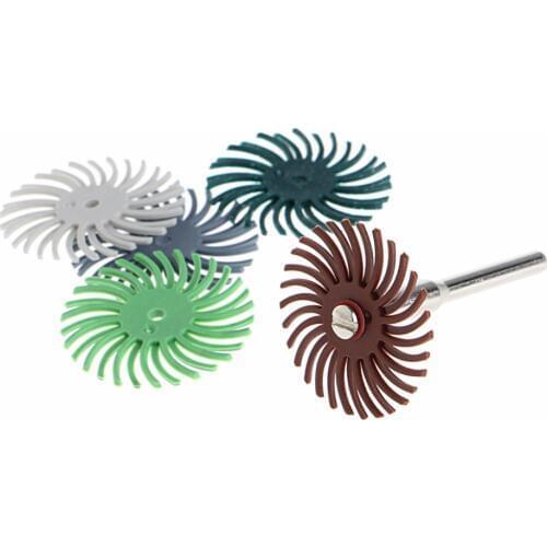 6Pcs Detail Abrasive Brush Mixed Grit Coarse Tool Accessories for Rotary Tools