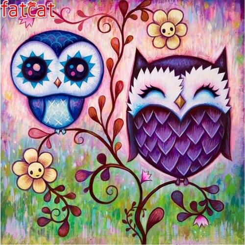 FATCAT 5D Diy Diamond Painting Cartoon cute eagle Diamond Embroidery Sale Full Square Round Drill Mosaic stickers AE3026