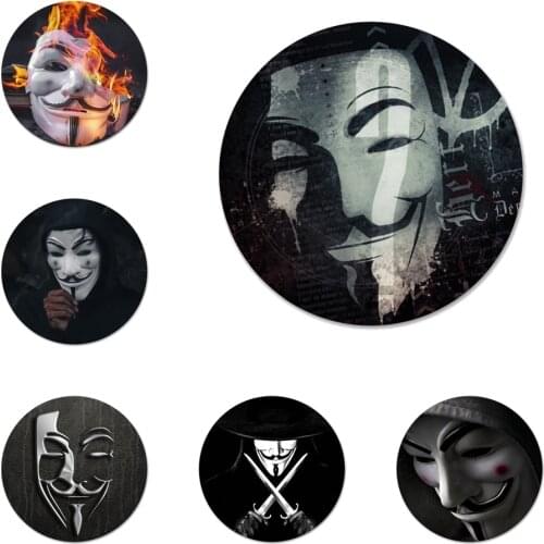 Anonymous Badge Brooch Pin Accessories For Clothes Backpack Decoration gift