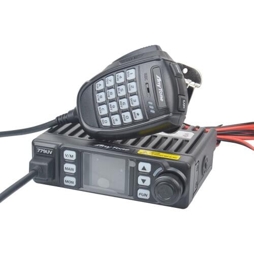 Anytone AT-779UV Mini ham Mobile Radio VHF UHF Dual band 199CH 25W FM Scrambler Mobile Car Radio 12V Car Cigarette supply