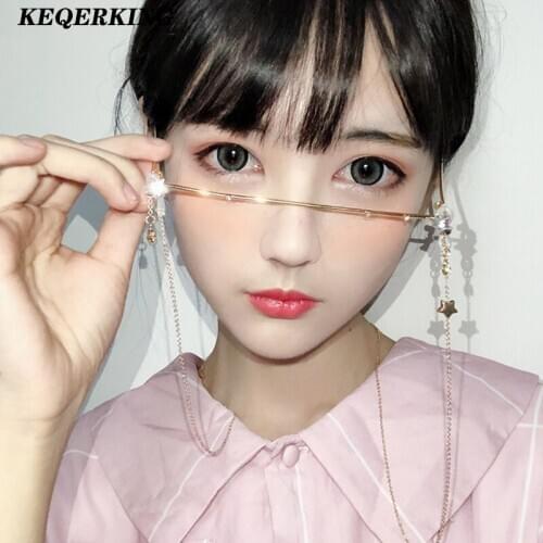 2020 Chic Fashion Reading Glasses Chain for Women Metal Glasses Cords Casual Star Chain Beaded Eyeglass chain for glasses women