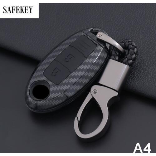Carbon Fiber Silicone Cover Key Cases bag For Nissan Versa Maxima Altima Rogue Armada Sentra Murano Infiniti FX35 QX60 Smart