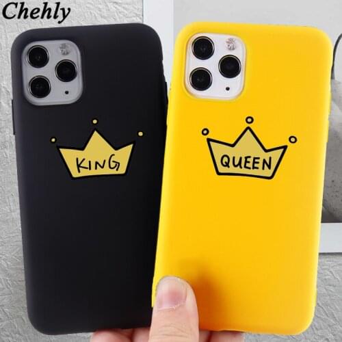 Funny Crown Phone Case for iPhone 6s 7 8 11 Plus Pro X XS Max XR SE Cases Soft Silicone Fitted TPU Cell Phone Accessories Covers