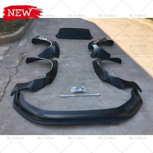 FOR VW GOLF MK7 RB STYLE FIBERGLASS FRP WIDE BODY KIT TUNING PART FRONT/REAR FENDER FLARE ARCH FRONT LIP SPOILER TRIM FOR MK7