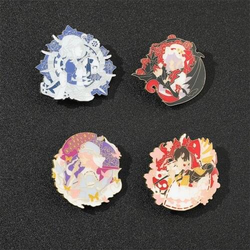 Anime TouHou Project Metal Brooches Badge Button Pins Cosplay Collection Costume Souvenir Cosplay Accessories Gifts New Jewelry