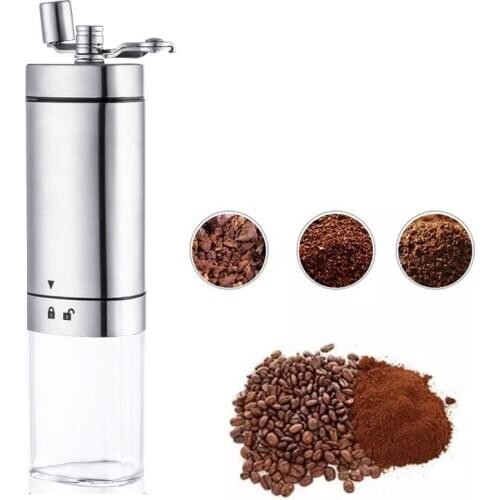 Mini Hand Coffee Grinder Adjustable Manual Grinder Stainless Steel Pepper Coffee Bean Mill Portable Coffee Grinder Kitchen Tools
