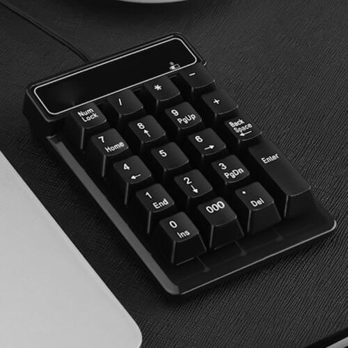 Mini USB Wired Numeric Keypad 19 Keys Digital Number Pad Numpad Keyboard for Windows XP/7/8 Laptop PC Computer Accessories K92C