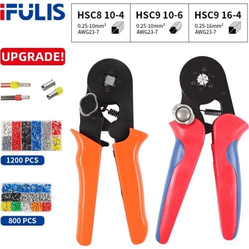 HSC9 6-4 crimping pliers adjustable wire stripping pliers crimping connector wire crimping ferrule terminal multi-function tool