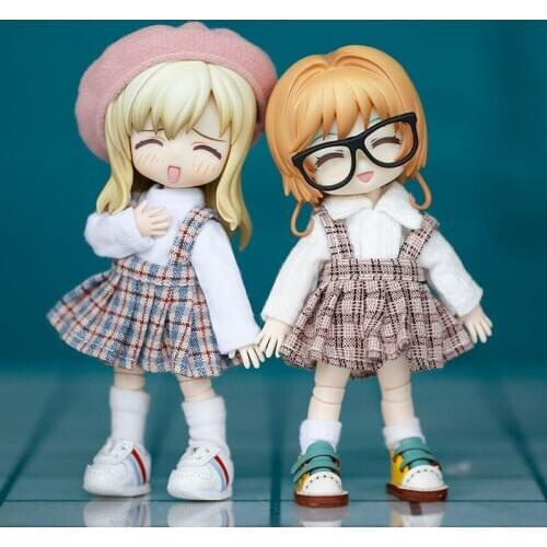 OB11 doll clothes suitable for GSC YMY body9 DDF lattice strap skirt doll accessories
