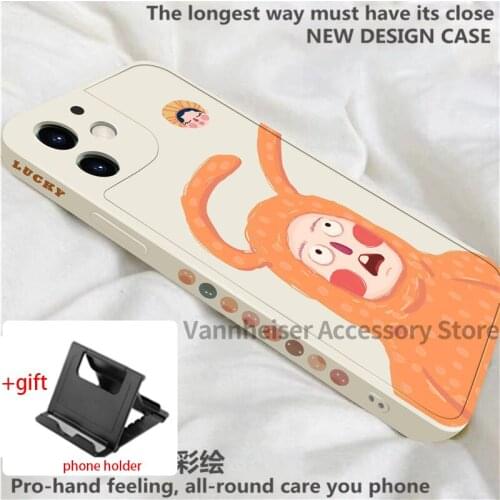 Cute Duck Cartoon Animal Shockproof Bumper Phone Case For iphone 12 11 Pro X XR XS Max 7 8 Plus SE2020 Clear Back Cover Case