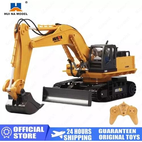 Huina 1/16 Rc Car Rc Excavator 2.4G Radio Controlled Car Crawler Caterpillar Tractor Truck Model Engineering Car Kids Toys Boys