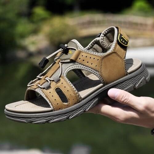 Mens Outdoor Sandals Trekking Summer Non Slip Quick Drying Beach Shoes Fashion Flat Sport Light Weight Breathable Hiking Shoes