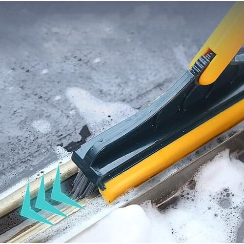 Double Head Long Handle Brush Household Accessories Multifunction 120° Rotatable Floor Groove Broom Glass Brush Cleaning Tools