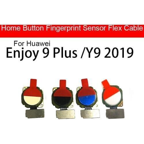 Home Button Flex Cable For Huawei Enjoy 9 Plus Y9 2019 Menu Key Fingerprint Recognition Sensor Flex Cable Repalcement Repair
