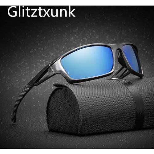 Glitztxunk Polarized Sunglasses Men Brand Designer Retro Male Outdoor Sports Fishing Driving Sun Glasses For Men Vintage Goggle