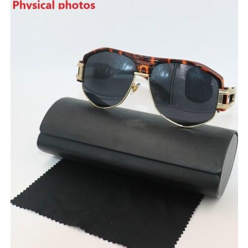 KAPELUS Brand sunglasses Metal half frame sunglasses Big face sunglasses for men and women Leopard glasses 671S