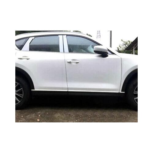 Steel Side Door Body Molding Cover Trim 8pcs For Mazda CX-5 2nd Gen 2017 - 2019