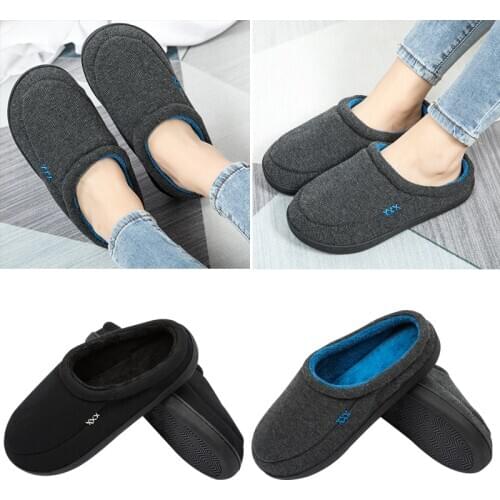 Winter House Men Fur Slippers Soft Memory Foam Warm Plush Couples Flat Shoes Non-slip Indoor Slipper Shoe Men Furry Slipper
