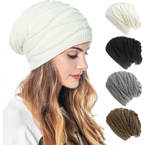 2020 Winter Beanies Hat For Men Women Knitting Rhombus Warm Thickening Mens Hat Casual Warm Skullies Beanie Bonnet Ski Caps