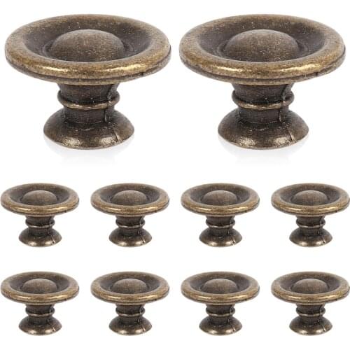 10PCS Antique Brass Furniture Cabinet Door Handle Alloy Drawer Wardrobe Dresser Pulls Knobs Hardware Kitchen Retro Pull handle