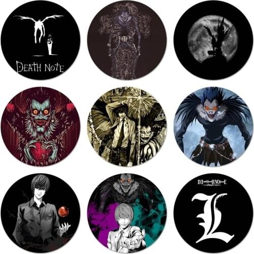58mm Anime Death Note design Badge Brooch Pin Accessories For Clothes Backpack Decoration gift