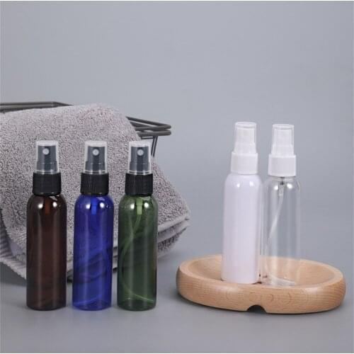 60ml Refillable Bottles Travel Transparent Plastic Perfume Bottle Atomizer Empty Small Spray Bottle Aluminum Anodized Spray Pump