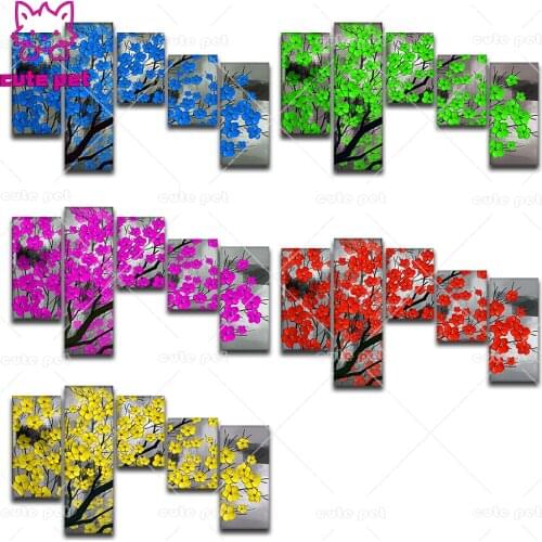 Abstract oil painting 5d diamond painting full novelty Flower branch 2020 mosaic art diamond embroidery 5PCS decoration salon