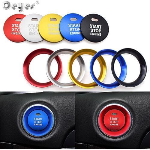 Ceyes Car Styling Engine Start Stop Button Ring Interior Accessories Case For Mazda BM 3 CX 5 2017 CX-5 CX5 Atenza Switch Covers